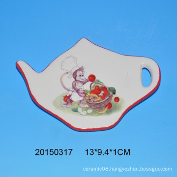 2016 useful monkey design ceramic teabag holder
